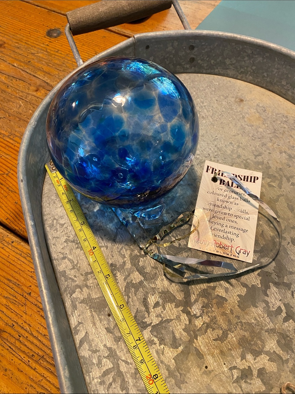 Hand blown glass ball